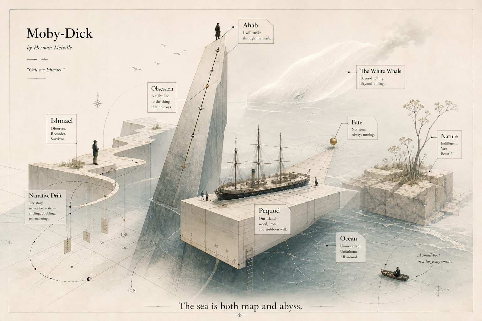 Editorial information visual for Moby-Dick