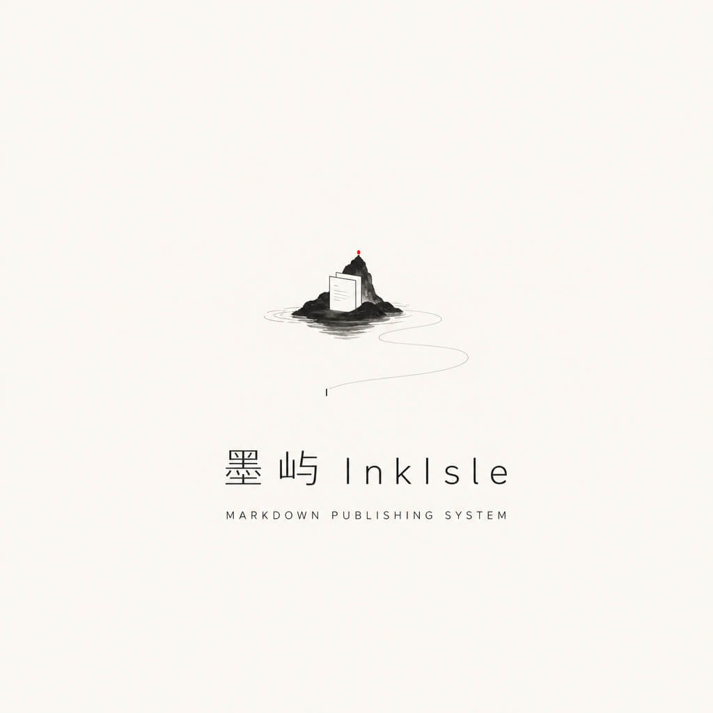 观念叙事型极简 Logo 示例:墨屿 InkIsle