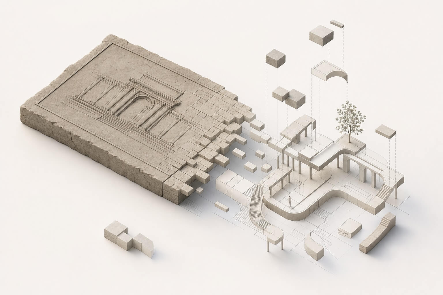 Architecture becomes a sketch that can be revised